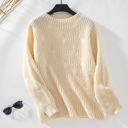 Beige Small Women's Pullover Sweater