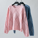  Openwork Sequin Knit Sweater