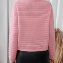  Women's Knitted Cardigan Round Neck Sweater