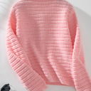  Women's Knitted Cardigan Round Neck Sweater