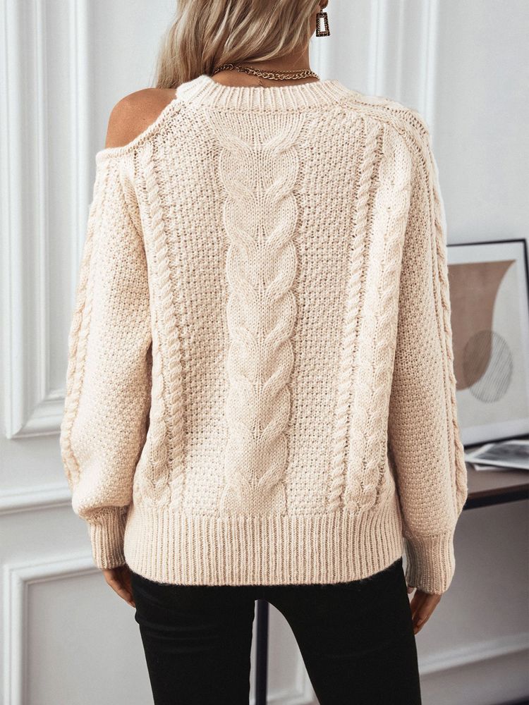 Womens Cold Shoulder Sweater