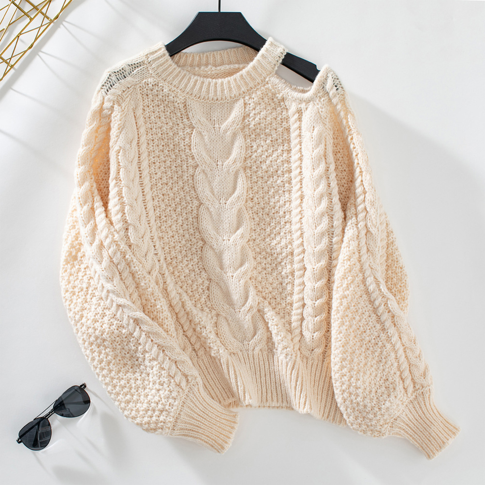 Womens Cold Shoulder Sweater