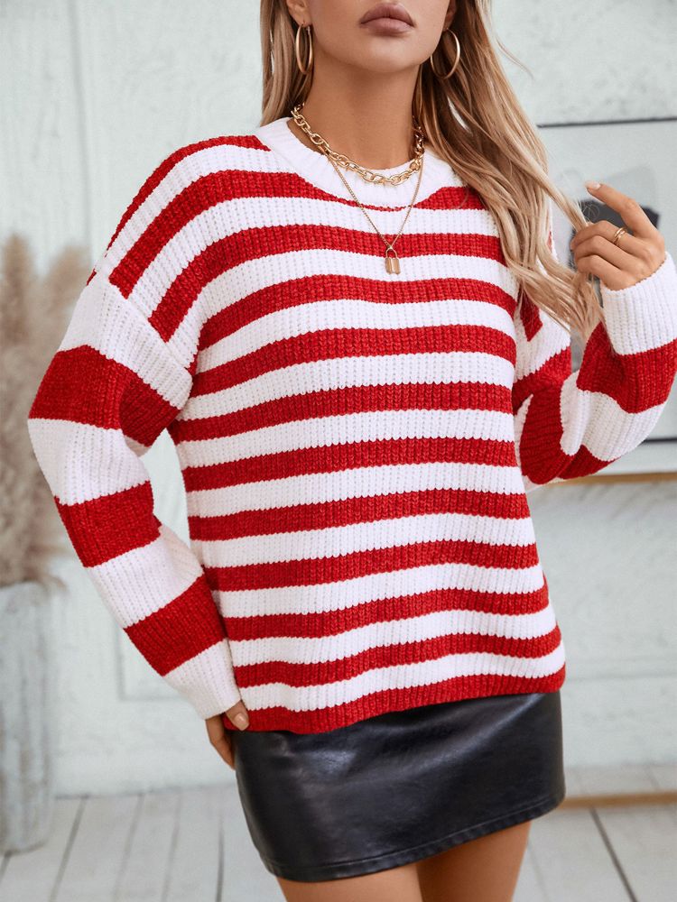 Women's Striped Pullover Sweater