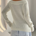  Women's Off-Shoulder Knit Sweater 