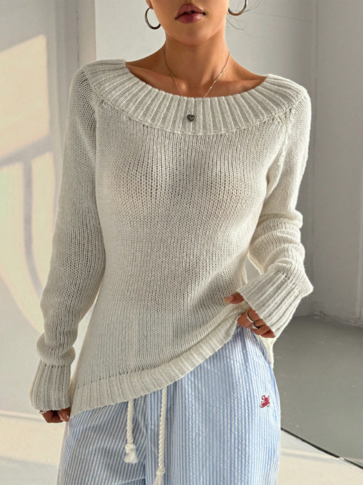 Women's Off-Shoulder Knit Sweater 