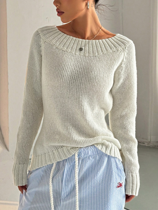 Women's Off-Shoulder Knit Sweater 
