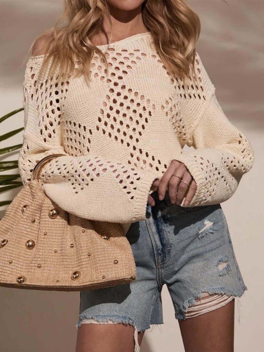 Acrylic Long Sleeve Pullover Sweater