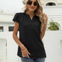 Medium Black Buttoned Dotted Top