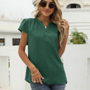 XL Green Buttoned Dotted Top