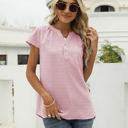 Medium Light Pink Buttoned Dotted Top