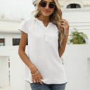 XXL White Buttoned Dotted Top