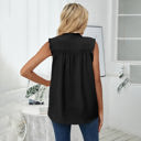 Small Black Sweet Smocked Ruffled Top