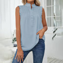 Small Blue Sweet Smocked Ruffled Top