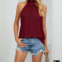  Tie Back Solid Halter Top