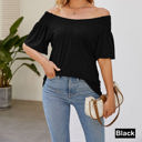 Large Black Off The Shoulder Convertible Loose Sleeve Top