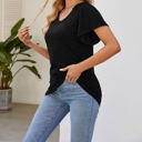 Small Black Off The Shoulder Convertible Loose Sleeve Top