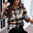 Large Blue Perfect Plaid Shacket