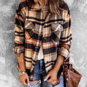 Large Orange Perfect Plaid Shacket