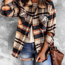 Large Orange Perfect Plaid Shacket