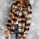 Large Orange Perfect Plaid Shacket