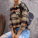 Large Orange Perfect Plaid Shacket