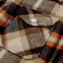 Large Orange Perfect Plaid Shacket