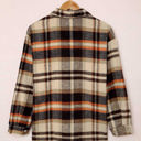 Large Orange Perfect Plaid Shacket