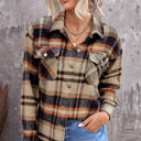 XL Orange Perfect Plaid Shacket