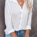  Crinkle Textured Button Front Shirt