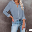  Crinkle Textured Button Front Shirt