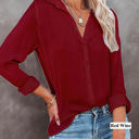  Crinkle Textured Button Front Shirt