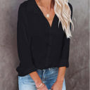  Crinkle Textured Button Front Shirt