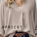 Small Apricot Sleeve Tab Pleated Top