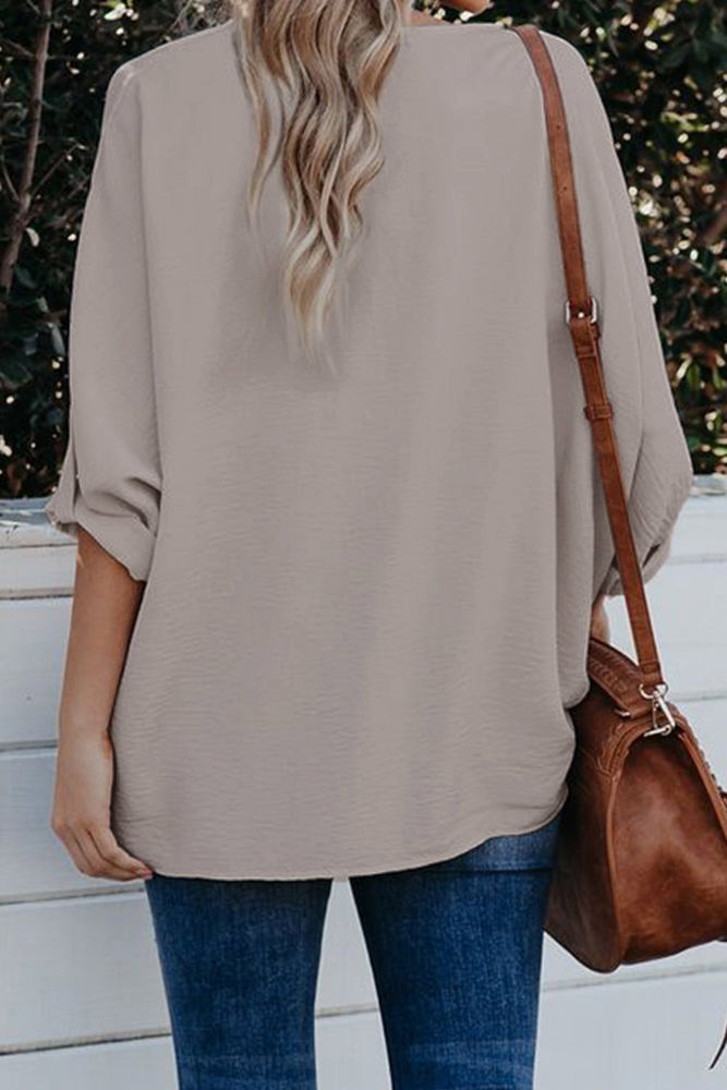 Sleeve Tab Pleated Top