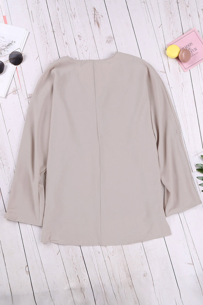 Sleeve Tab Pleated Top