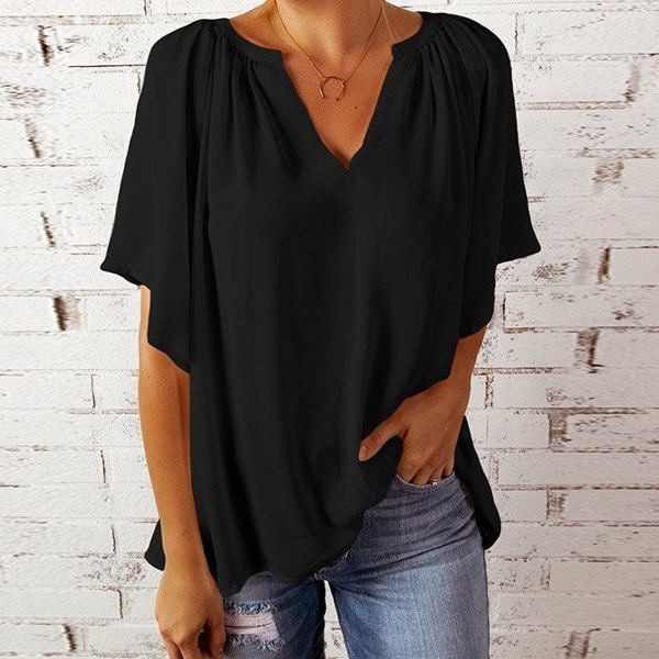 V Neck Draped Top