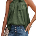 Small Green Side Tie Halter Top