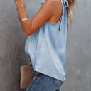 Large Light Blue Side Tie Halter Top