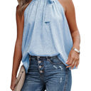 Small Light Blue Side Tie Halter Top