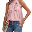 Small Pink Side Tie Halter Top