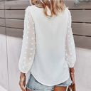 Small White Dotted Sleeve Pleated Top