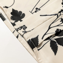  Khaki Botanical Floral Print Split Neck Long Sleeve Blouse