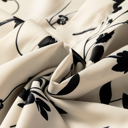  Khaki Botanical Floral Print Split Neck Long Sleeve Blouse