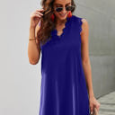 Large Blue Eyelash Shift Dress