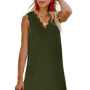 Small Green Eyelash Shift Dress