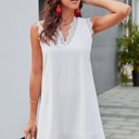 Small White Eyelash Shift Dress