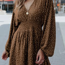 Large Brown Balloon Sleeve Dress