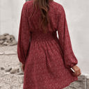 Large Red Balloon Sleeve Dress