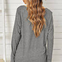  Ring Neck Long Sleeve Top