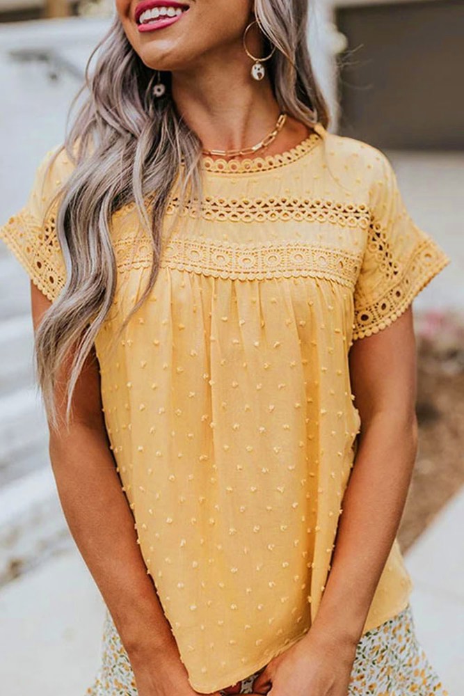 Circle Lace Dotted Top